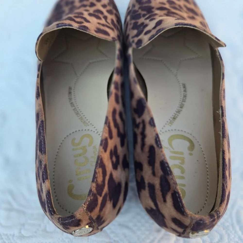 Circus by Sam Edelman Harlem Leopard Print Loafers Brown Black Flats 6.5M Fall